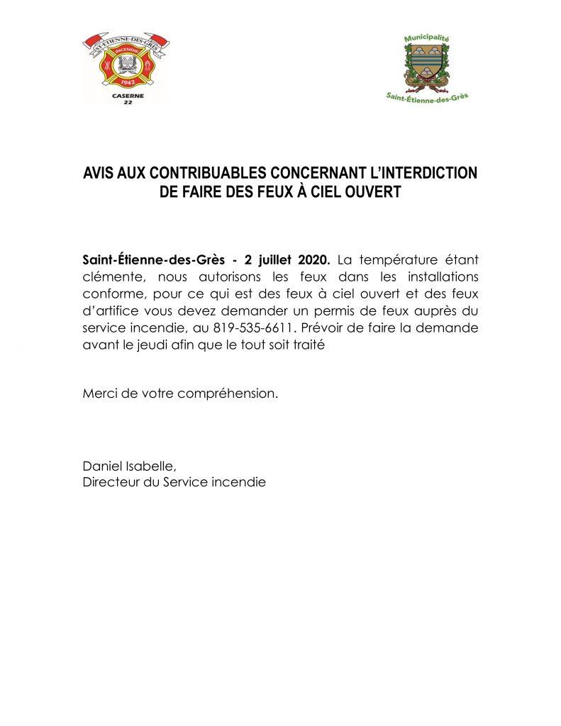 Autorisation Feu 20200702 Municipalit De Saint tienne des Gr s autorisation-feu-20200702-municipalit-de-saint-tienne-des-gr-s